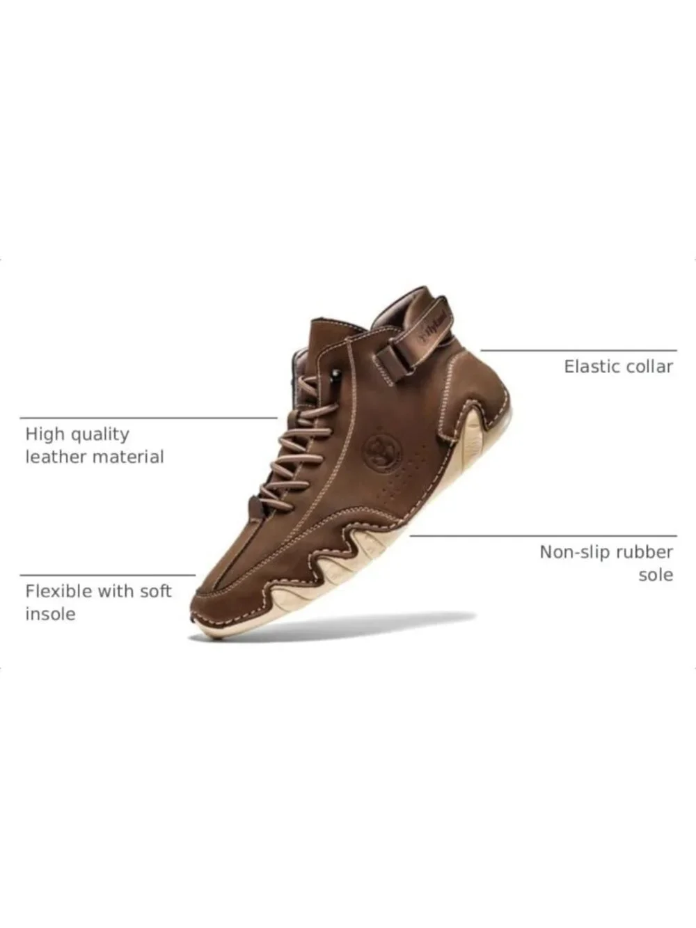 Stylish Casual Leather Ankle Chukka Boots | Lightweight Slip-On Sneakers for Men